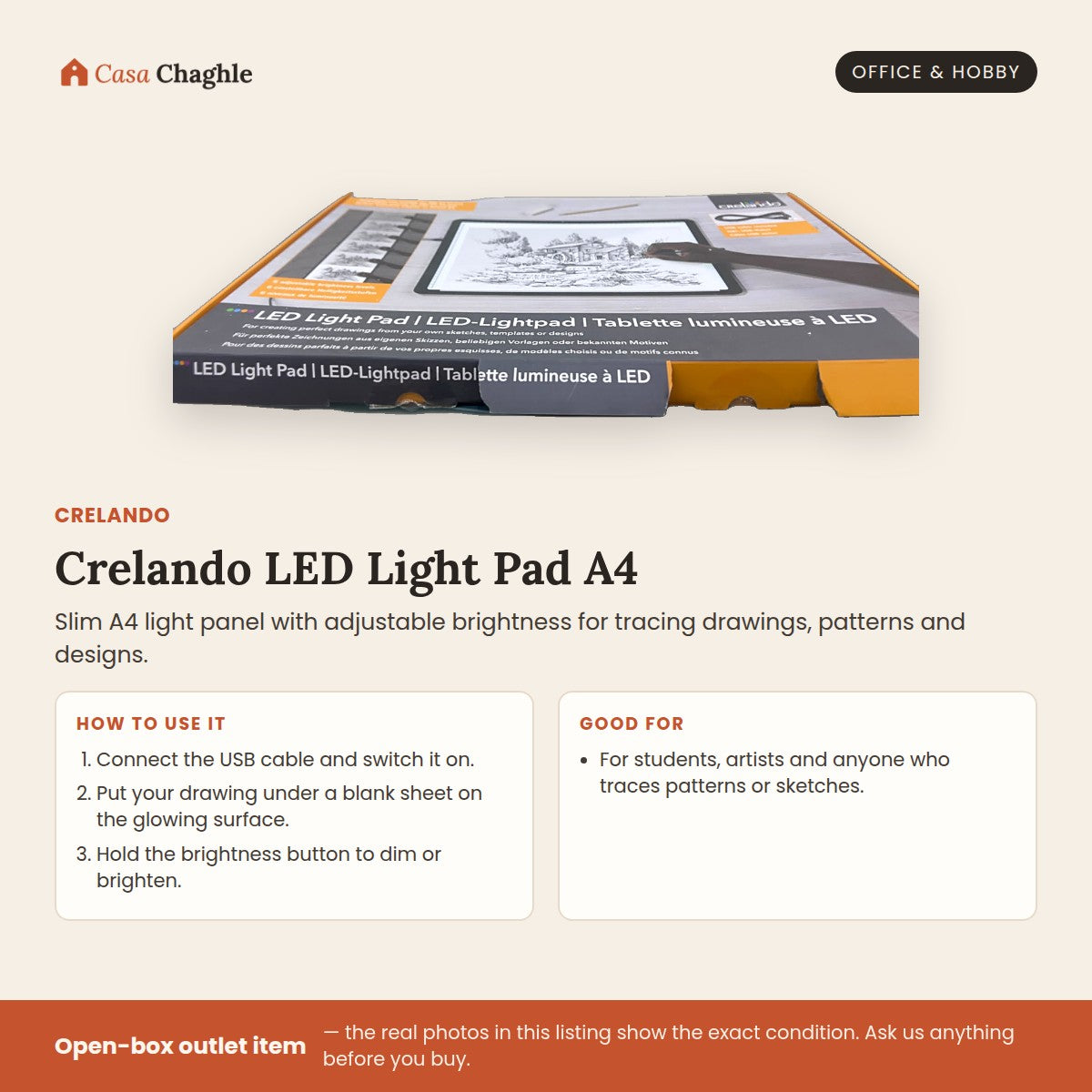 Crelando LED Light Pad A4