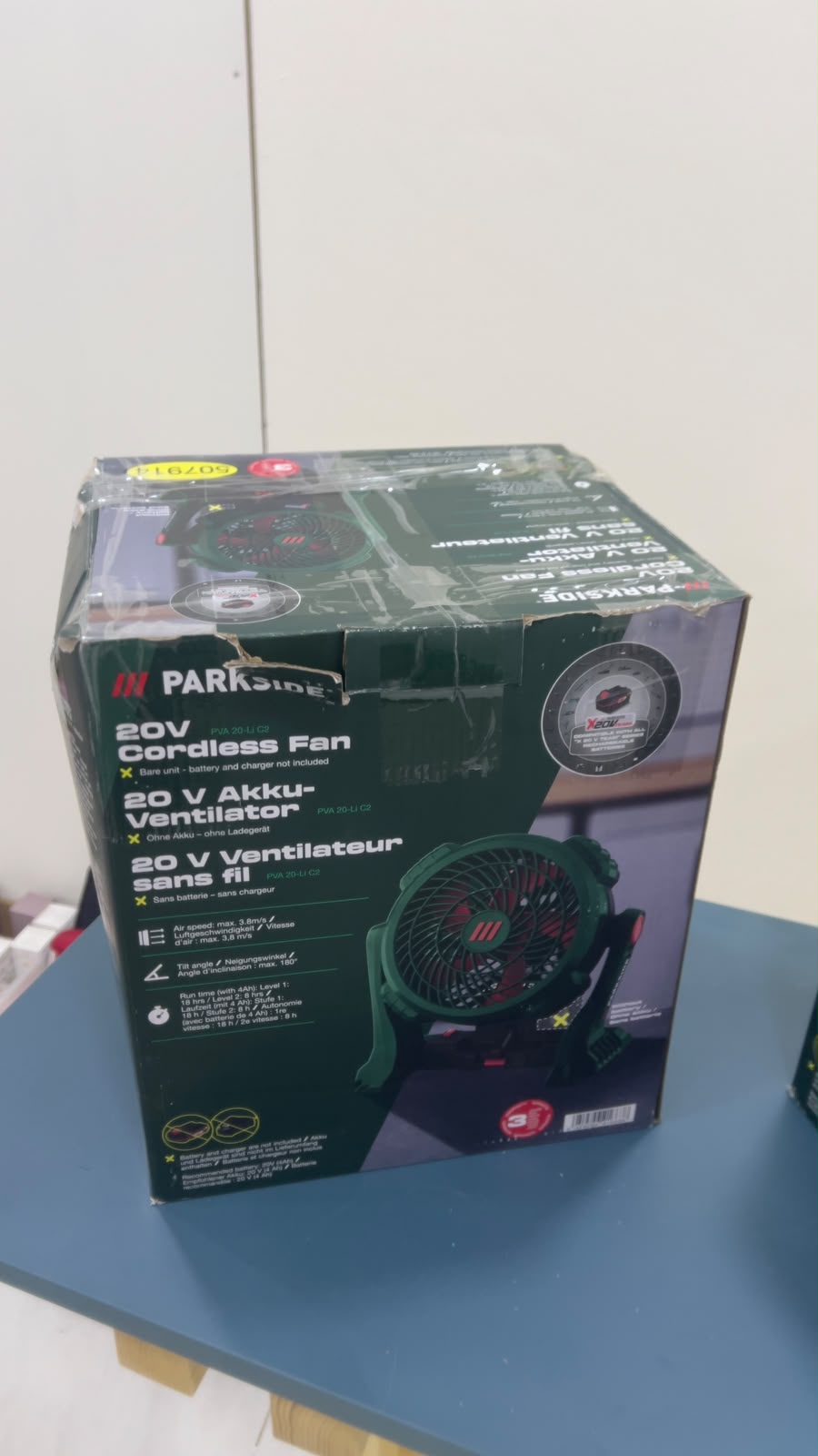 Parkside 20V Cordless Fan (body only)