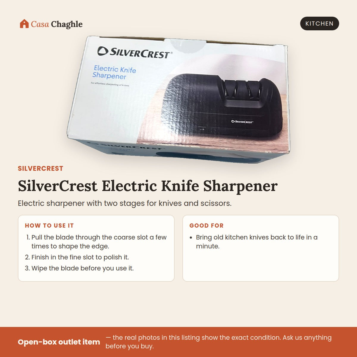 SilverCrest Electric Knife Sharpener