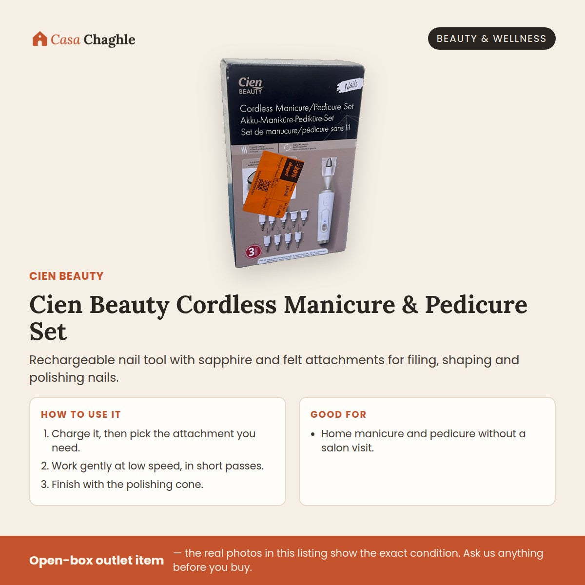 Cien Beauty Cordless Manicure & Pedicure Set