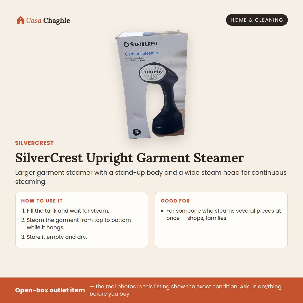 SilverCrest Upright Garment Steamer