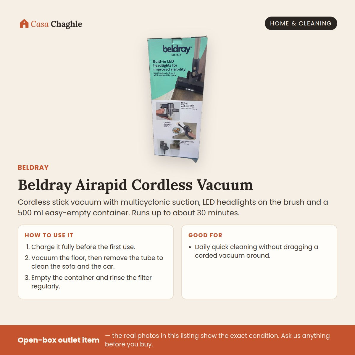Beldray Airapid Cordless Vacuum