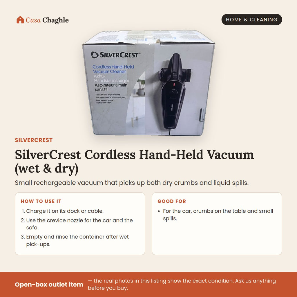 SilverCrest Cordless Hand-Held Vacuum (wet & dry)
