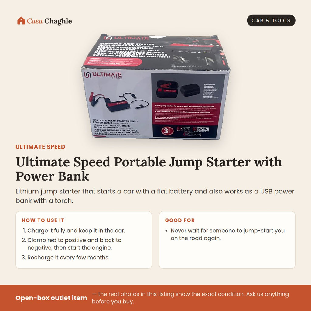 Ultimate Speed Portable Jump Starter with Power Bank