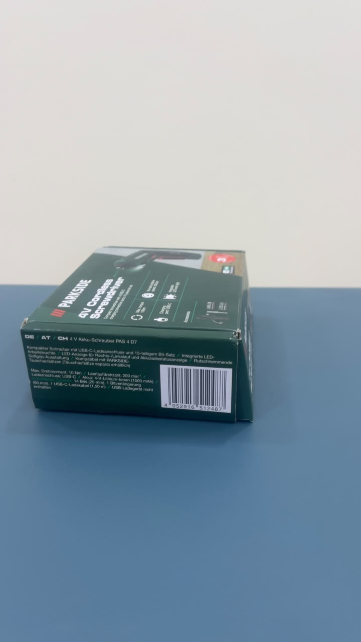 Parkside 4V Cordless Screwdriver (USB-C)