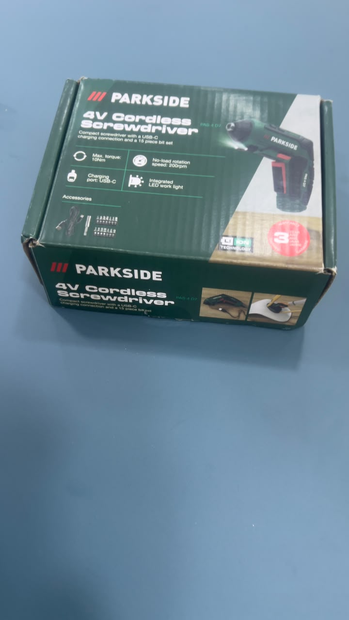 Parkside 4V Cordless Screwdriver (USB-C)